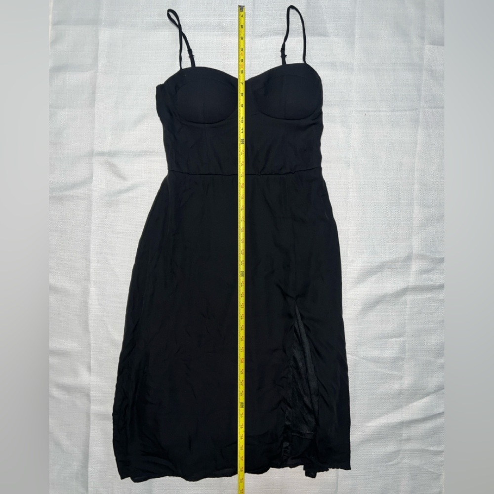 Socialite Black Women's Dress with Front Slit Size Large - Picture 5 of 7